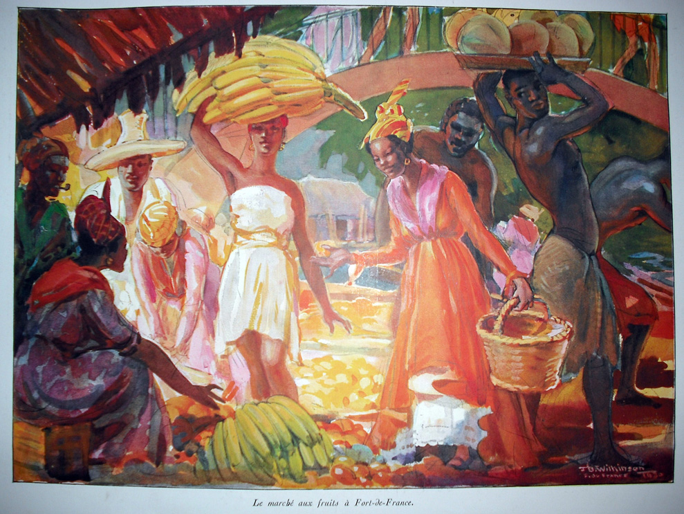 Huile sur toile "Marché de Fort-de-France" - Image 2